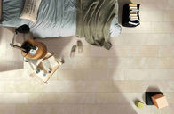 Beige Küchen-Boden-und Wand-Fliesen-Marmorzement-Mischungs-Blick-Sahneart